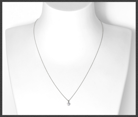 Brillant 585 Gold Collier 0,37ct, Si2; DGI Zertifikat